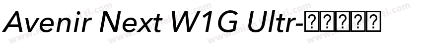 Avenir Next W1G Ultr字体转换
